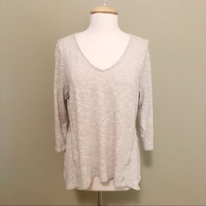 J.Jill NWOT 3/4 Sleeve V-Neck Tee